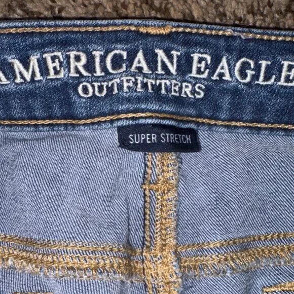 American Eagle Skinny Kick Jeans – Size 12 X-Long – Super Stretch Denim